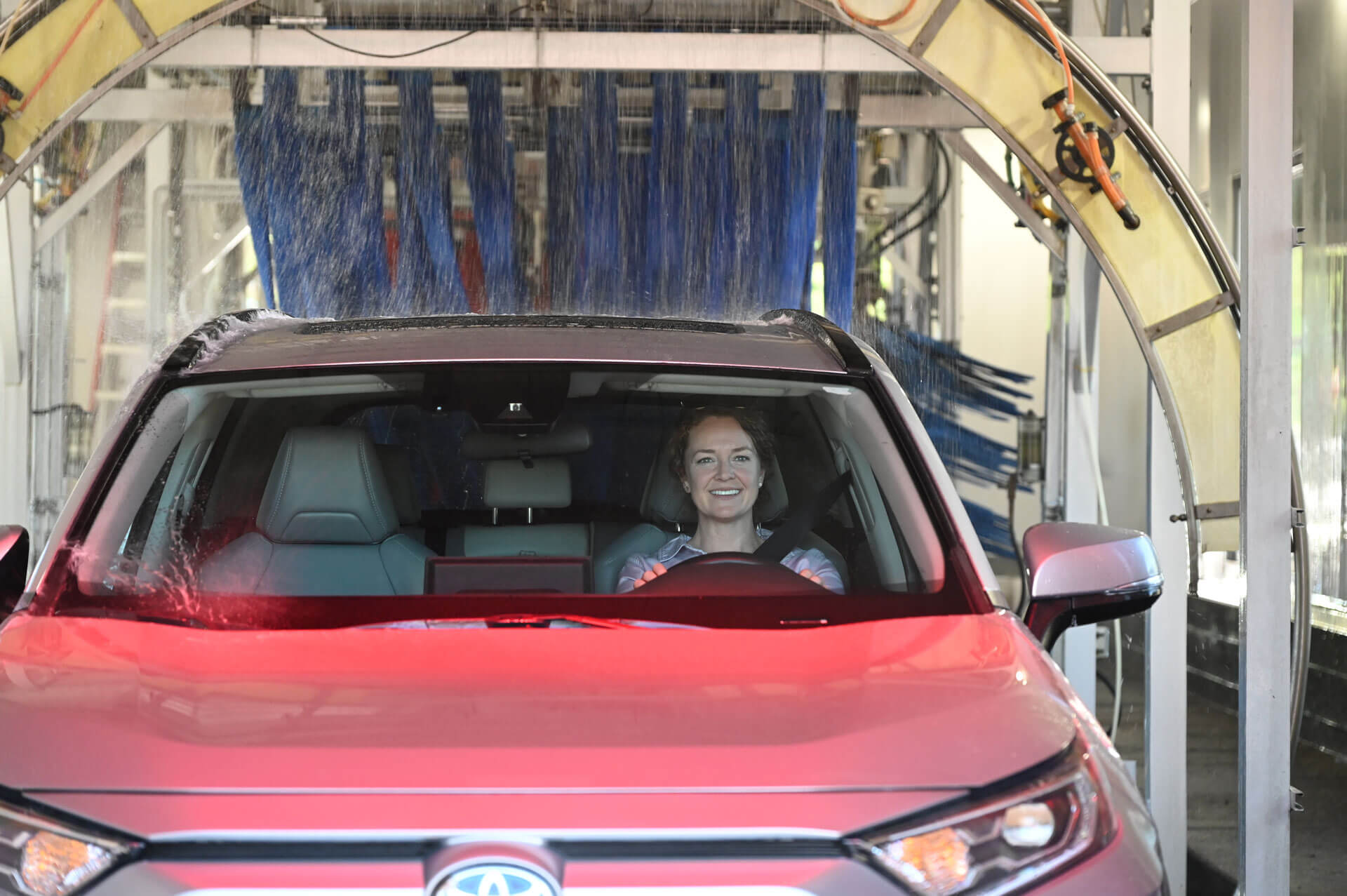 Driver thru tunnel at Medford Center Car Wash